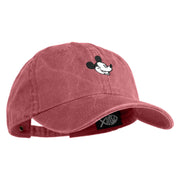 Classic 1928 Mickey Head Embroidered Pigment Dyed Cotton Cap - Wine OSFM