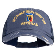 U.S. Army 86th Infantry Brigade Combat Team Embroidered Low Profile Special Cotton Mesh Cap - Navy OSFM