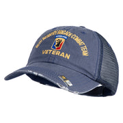 U.S. Army 86th Infantry Brigade Combat Team Embroidered Low Profile Special Cotton Mesh Cap - Navy OSFM