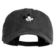 Classic 1928 Mickey Head Embroidered Pigment Dyed Cotton Cap - Black OSFM