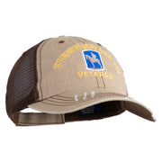 U.S. Army 116th Infantry Brigade Combat Team Embroidered Low Profile Special Cotton Mesh Cap - Khaki-Brown OSFM