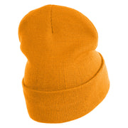 The Legendary Thunderbird Logo Embroidered 12 Inch Long Knitted Beanie - Yellow OSFM