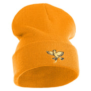 The Legendary Thunderbird Logo Embroidered 12 Inch Long Knitted Beanie - Yellow OSFM