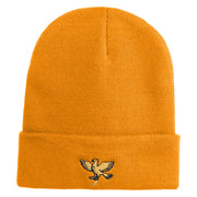 The Legendary Thunderbird Logo Embroidered 12 Inch Long Knitted Beanie - Yellow OSFM