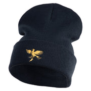 The Legendary Thunderbird Logo Embroidered 12 Inch Long Knitted Beanie - Navy OSFM