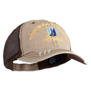 U.S. Army 170th Infantry Brigade Embroidered Low Profile Special Cotton Mesh Cap - Khaki-Brown OSFM