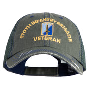 U.S. Army 170th Infantry Brigade Embroidered Low Profile Special Cotton Mesh Cap - Green OSFM