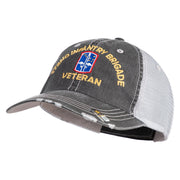 U.S. Army 172nd Infantry Brigade Embroidered Low Profile Special Cotton Mesh Cap - Black OSFM
