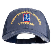 U.S. Army 172nd Infantry Brigade Embroidered Low Profile Special Cotton Mesh Cap - Navy OSFM