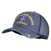 U.S. Army 172nd Infantry Brigade Embroidered Low Profile Special Cotton Mesh Cap - Navy OSFM