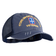 U.S. Army 172nd Infantry Brigade Embroidered Low Profile Special Cotton Mesh Cap - Navy OSFM