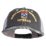 U.S. Army 174th Infantry Brigade Embroidered Low Profile Special Cotton Mesh Cap - Black OSFM
