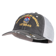 U.S. Army 174th Infantry Brigade Embroidered Low Profile Special Cotton Mesh Cap - Black OSFM