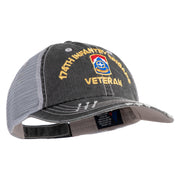 U.S. Army 174th Infantry Brigade Embroidered Low Profile Special Cotton Mesh Cap - Black OSFM