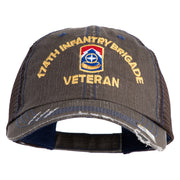 U.S. Army 174th Infantry Brigade Embroidered Low Profile Special Cotton Mesh Cap - Brown OSFM
