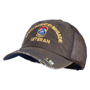 U.S. Army 174th Infantry Brigade Embroidered Low Profile Special Cotton Mesh Cap - Brown OSFM