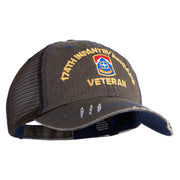 U.S. Army 174th Infantry Brigade Embroidered Low Profile Special Cotton Mesh Cap - Brown OSFM