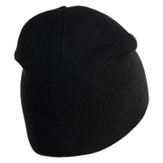 Hodag Silhouette Symbol Embroidered 8 inch Acrylic Short Blank Beanie - Black OSFM