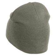 Hodag Silhouette Symbol Embroidered 8 inch Acrylic Short Blank Beanie - Grey OSFM