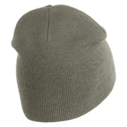 Hodag Silhouette Symbol Embroidered 8 inch Acrylic Short Blank Beanie - Grey OSFM