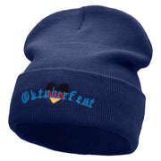 Oktoberfest Love Embroidered 12 inch Acrylic Cuffed Long Beanie