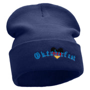 Oktoberfest Love Embroidered 12 inch Acrylic Cuffed Long Beanie