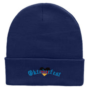 Oktoberfest Love Embroidered 12 inch Acrylic Cuffed Long Beanie