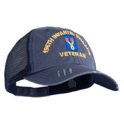 U.S. Army 196th Infantry Brigade Embroidered Low Profile Special Cotton Mesh Cap - Navy OSFM