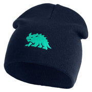 Hodag Silhouette Symbol Embroidered 8 inch Acrylic Short Blank Beanie - Navy OSFM