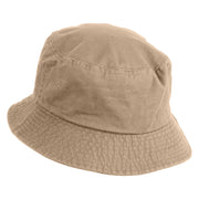 Bigfoot Carrying Fish Design Embroidered Unisex Multipurpose Crushable Cotton Twill Bucket Hat - Khaki M