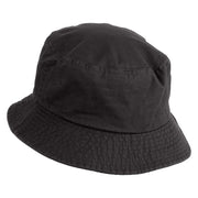 Bigfoot Carrying Fish Design Embroidered Unisex Multipurpose Crushable Cotton Twill Bucket Hat - Charcoal M