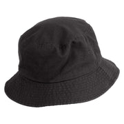 Bigfoot Carrying Fish Design Embroidered Unisex Multipurpose Crushable Cotton Twill Bucket Hat - Charcoal M