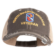 U.S. Army 198th Infantry Brigade Embroidered Low Profile Special Cotton Mesh Cap - Khaki-Brown OSFM