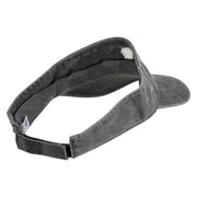 Bigfoot Tracks Icon Embroidered Washed Pigment Dyed Cotton Twill Visor - Black OSFM