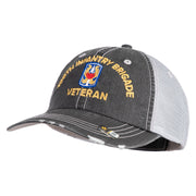 U.S. Army 199th Infantry Brigade Embroidered Low Profile Special Cotton Mesh Cap - Black OSFM