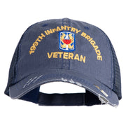 U.S. Army 199th Infantry Brigade Embroidered Low Profile Special Cotton Mesh Cap - Navy OSFM