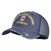 U.S. Army 199th Infantry Brigade Embroidered Low Profile Special Cotton Mesh Cap - Navy OSFM