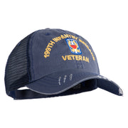 U.S. Army 199th Infantry Brigade Embroidered Low Profile Special Cotton Mesh Cap - Navy OSFM