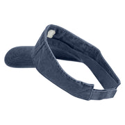 Bigfoot Tracks Icon Embroidered Washed Pigment Dyed Cotton Twill Visor - Navy OSFM