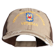 U.S. Army 199th Infantry Brigade Embroidered Low Profile Special Cotton Mesh Cap - Khaki-Brown OSFM