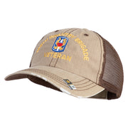 U.S. Army 199th Infantry Brigade Embroidered Low Profile Special Cotton Mesh Cap - Khaki-Brown OSFM