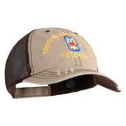 U.S. Army 199th Infantry Brigade Embroidered Low Profile Special Cotton Mesh Cap - Khaki-Brown OSFM