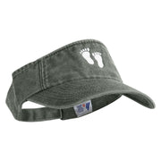 Bigfoot Tracks Icon Embroidered Washed Pigment Dyed Cotton Twill Visor - Olive OSFM