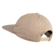 Yosemite National Park Fishing Bigfoot Embroidered 5 Panel Cotton High Profile Flat Bill Unstructured Cap - Khaki OSFM
