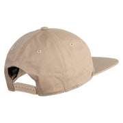 Yosemite National Park Fishing Bigfoot Embroidered 5 Panel Cotton High Profile Flat Bill Unstructured Cap - Khaki OSFM