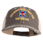 U.S. Army 256th Infantry Brigade Combat Team Embroidered Low Profile Special Cotton Mesh Cap - Brown-Khaki OSFM