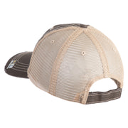 U.S. Army 256th Infantry Brigade Combat Team Embroidered Low Profile Special Cotton Mesh Cap - Brown-Khaki OSFM