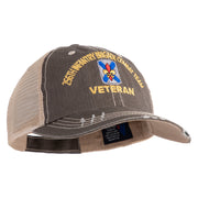 U.S. Army 256th Infantry Brigade Combat Team Embroidered Low Profile Special Cotton Mesh Cap - Brown-Khaki OSFM