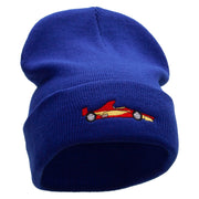 Grand Prix Racer Embroidered 12 Inch Long Knitted Beanie