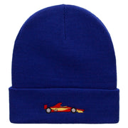 Grand Prix Racer Embroidered 12 Inch Long Knitted Beanie